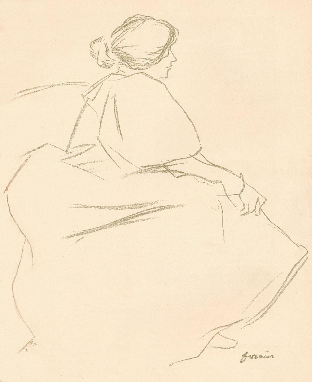 Une étude au crayon, vers 1872-1898, 1898 - Jean Louis Forain
