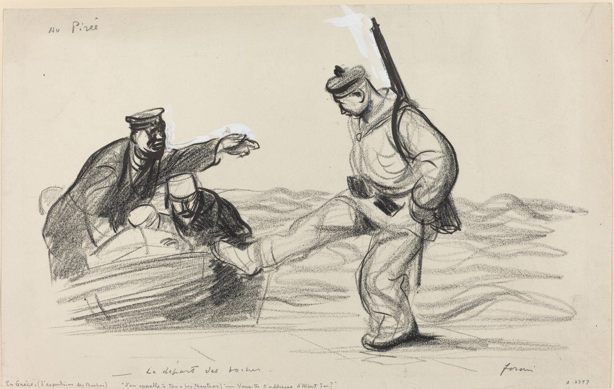 Au Pirée. - Le départ des boches - Jean Louis Forain