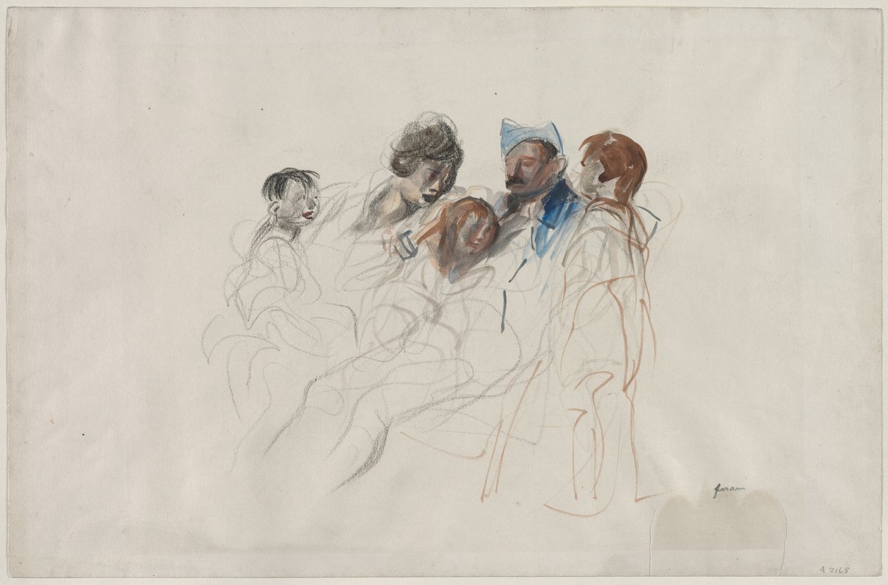 Maison en permission, dernier quart des années 1800 ou premier tiers des années 1900 - Jean Louis Forain