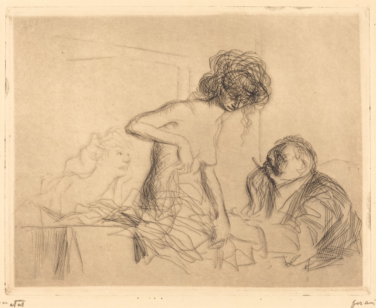 Dans une chambre privée (première planche) - Jean Louis Forain