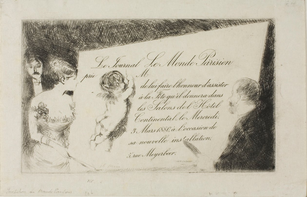 Invitation du journal "Le Monde Parisien" - Jean Louis Forain
