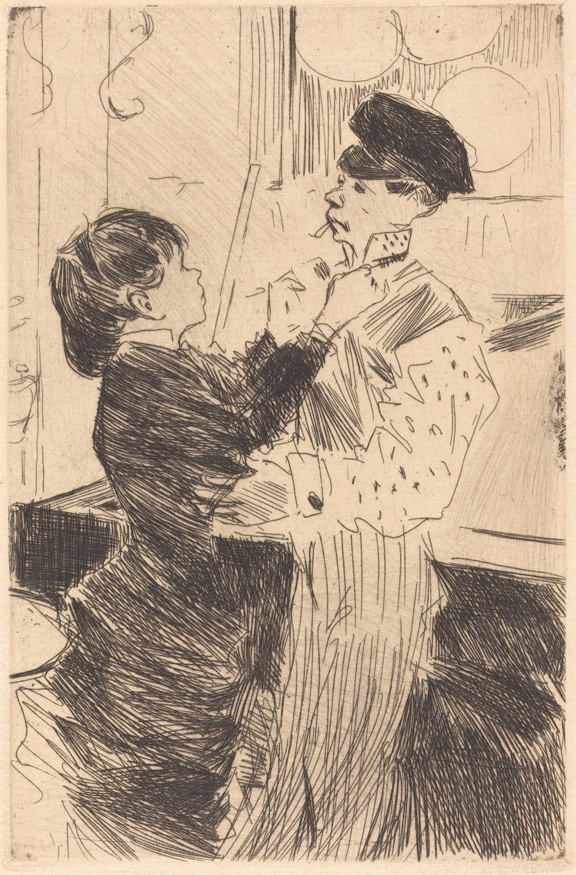 Nouer la cravate - Jean Louis Forain