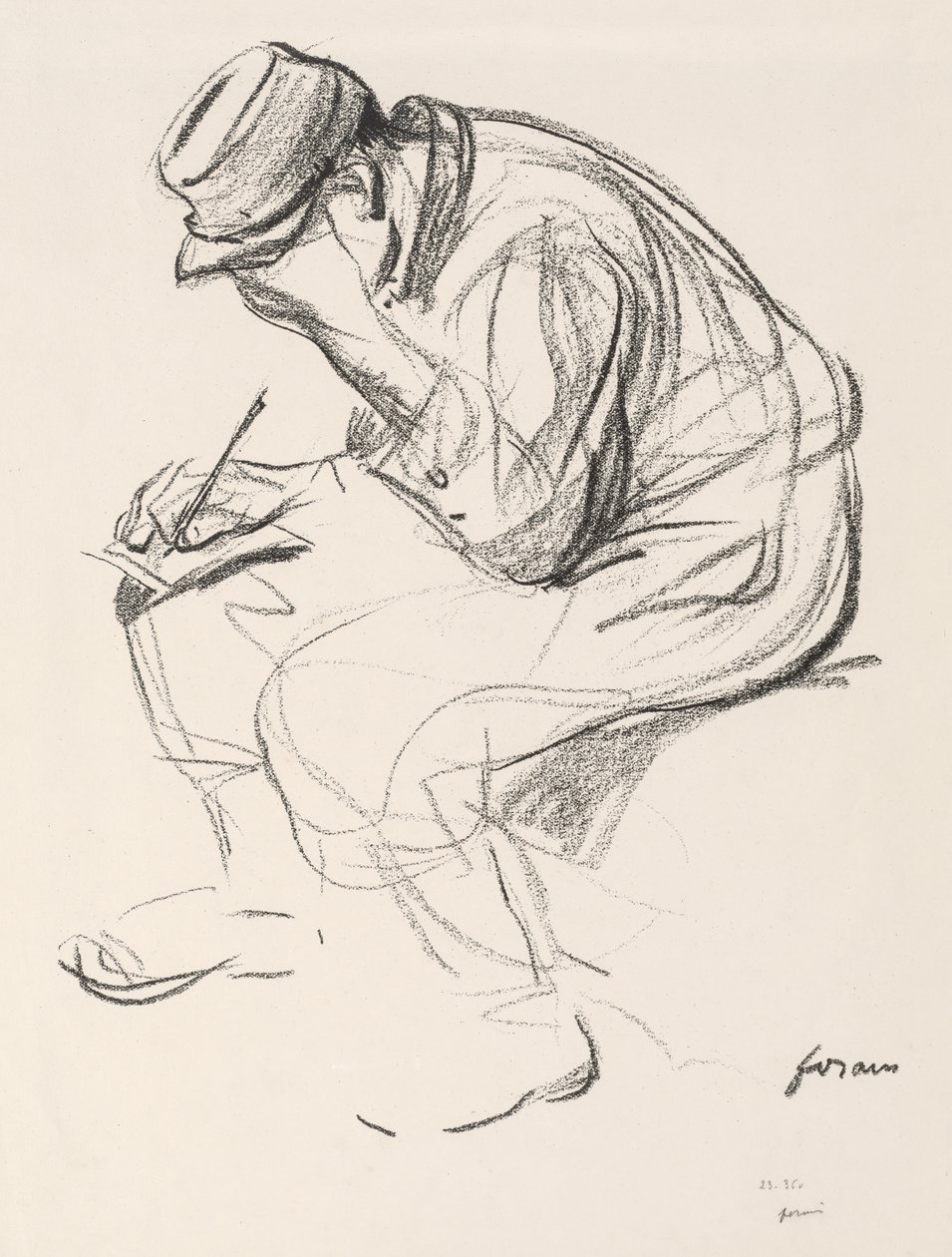 Prisonnier de guerre écrivant une lettre - Jean Louis Forain
