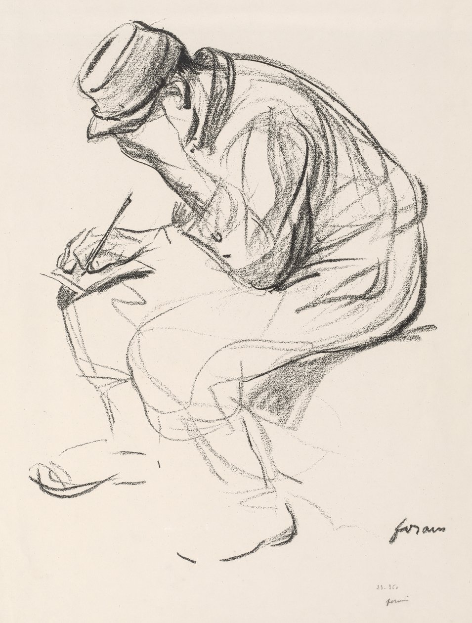 Prisonnier de guerre écrivant une lettre - Jean Louis Forain