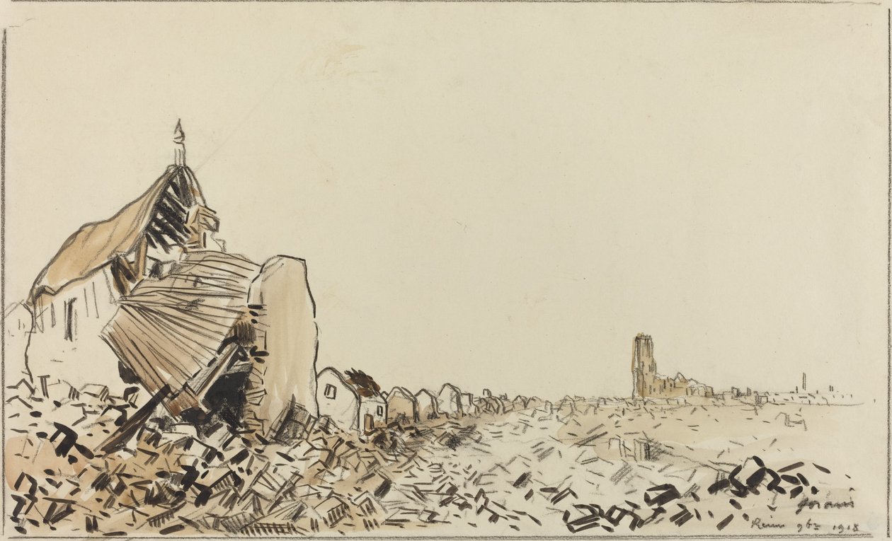 Reims novembre 1918, probablement 1918 - Jean Louis Forain