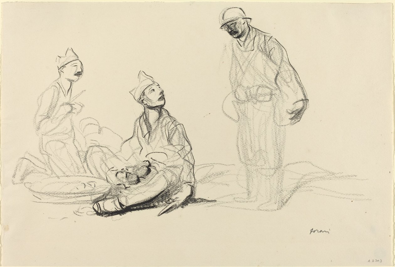 Soldats préparant un repas, vers 1914-1919 - Jean Louis Forain