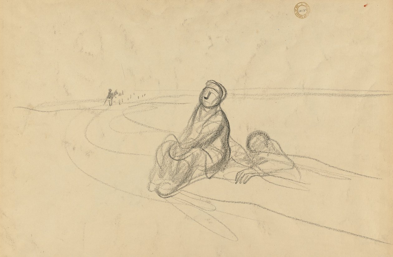 Deux figures sur une route, vers 1919 - Jean Louis Forain