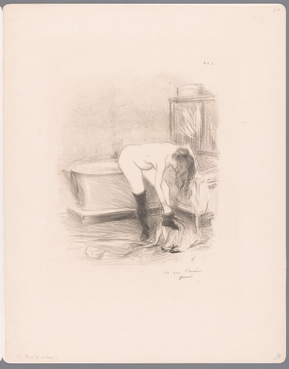 Femme se déshabillant dans la salle de bain - Jean Louis Forain