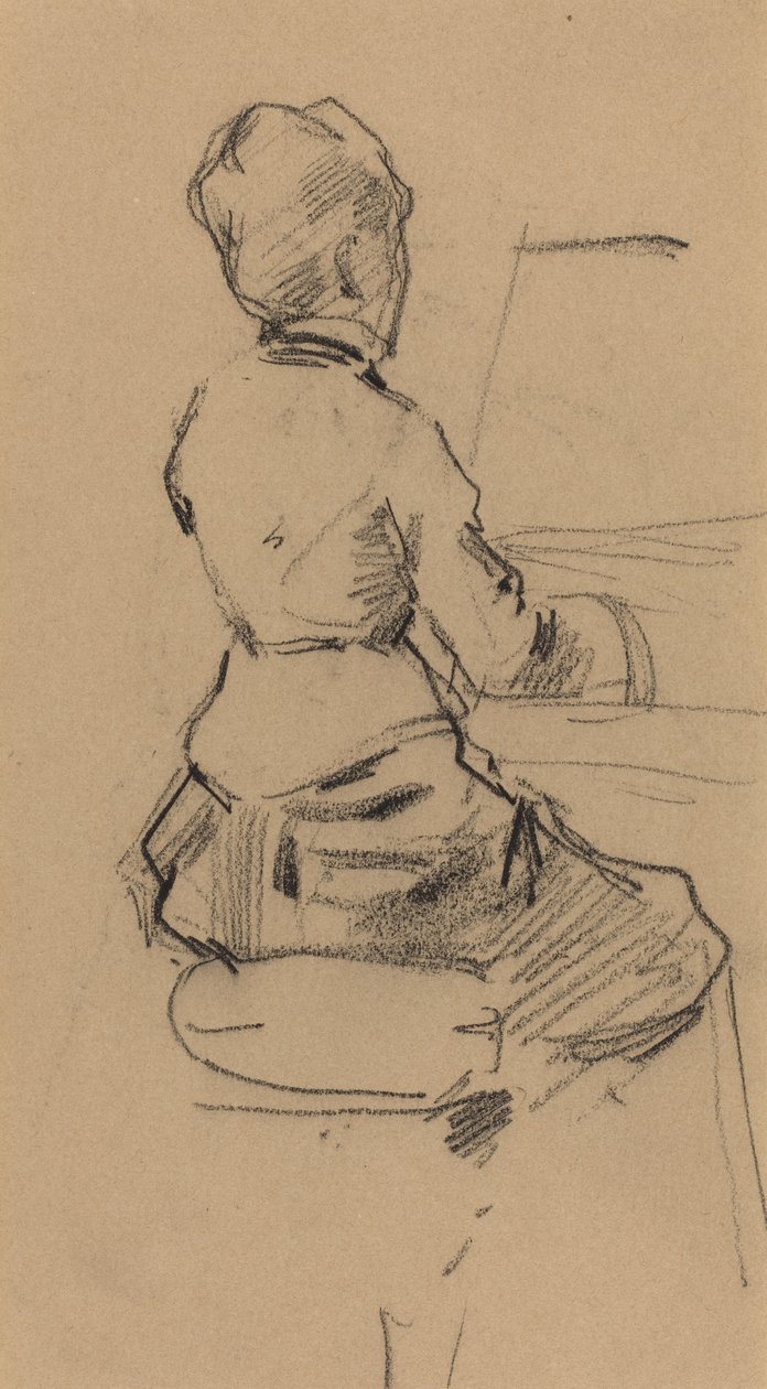 Jeune femme assise au piano [verso] - Jean Louis Forain