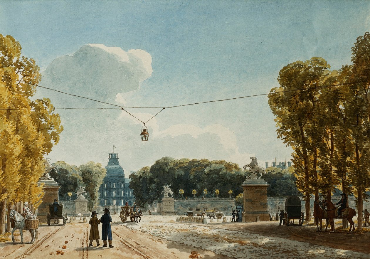 Vue des Tuileries depuis les Champs-Élysées - Jean Lubin Vauzelle