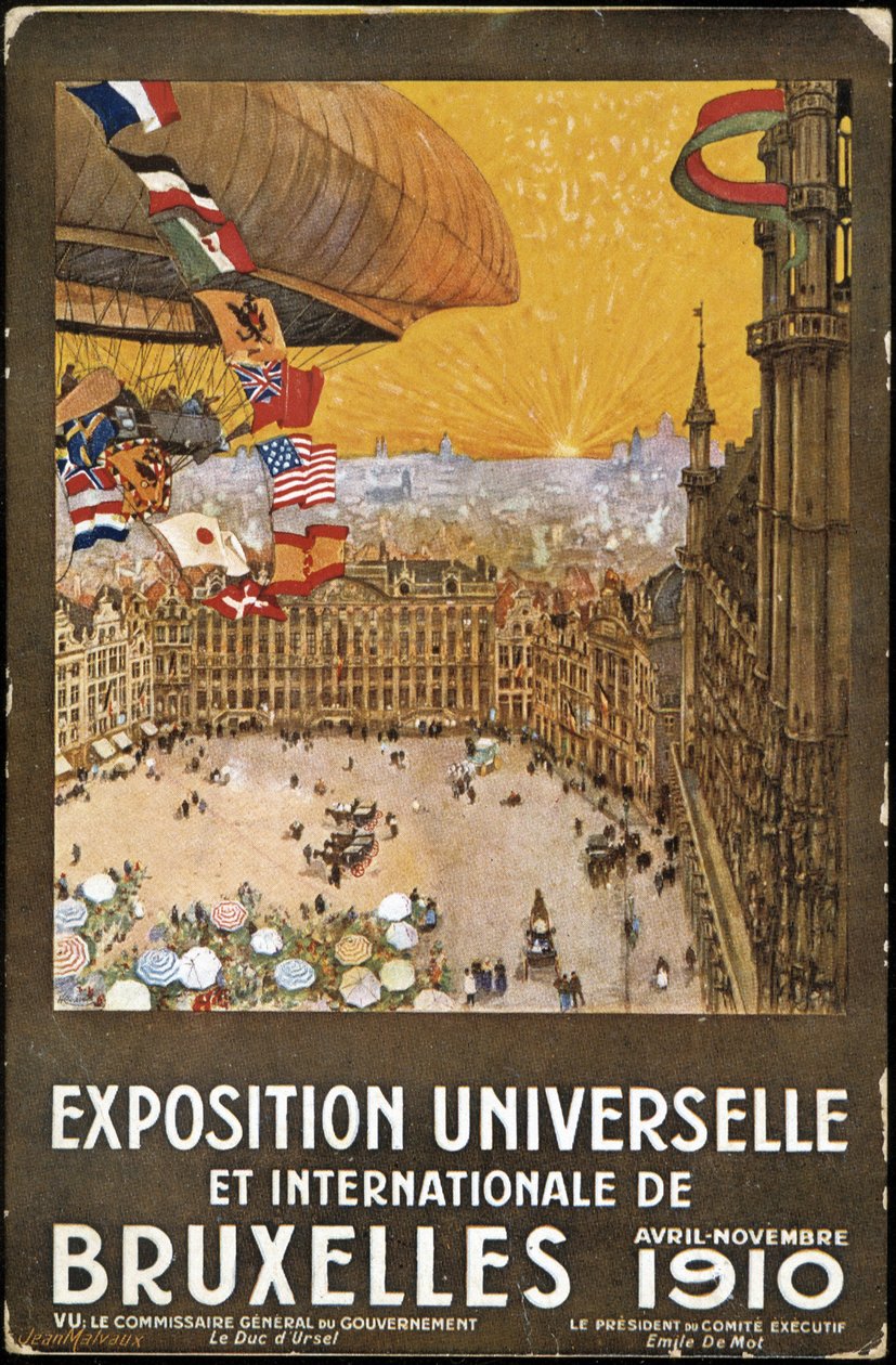 Exposition mondiale et internationale à Bruxelles, affiche par Jean Malvaux - Jean Malvaux