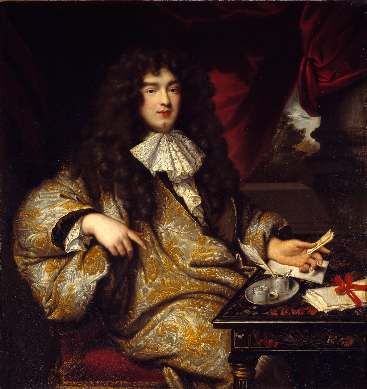 Portrait de Jean-Baptiste Colbert (1651-1690), seigneur Marquis de Seignelay, ministre de la marine, fils de Colbert - Jean Marc Nattier