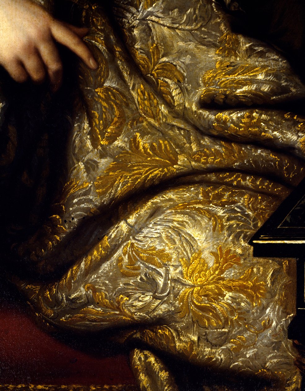 Portrait de Jean Baptiste Colbert (1651-1690) seigneur Marquis de Seignelay, ministre de la marine, fils de Colbert (détail des draperies). Peinture de Marc Nattier (1642-1705) - Jean Marc Nattier