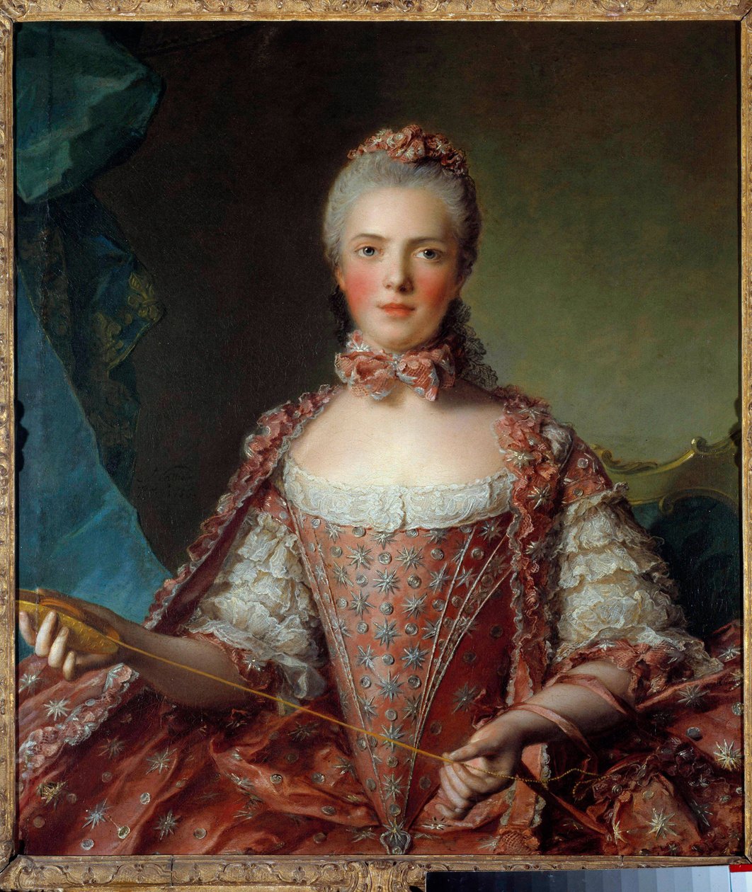 Portrait de Madame Adélaïde de France (1732-1800) faisant des nœuds - Jean Marc Nattier