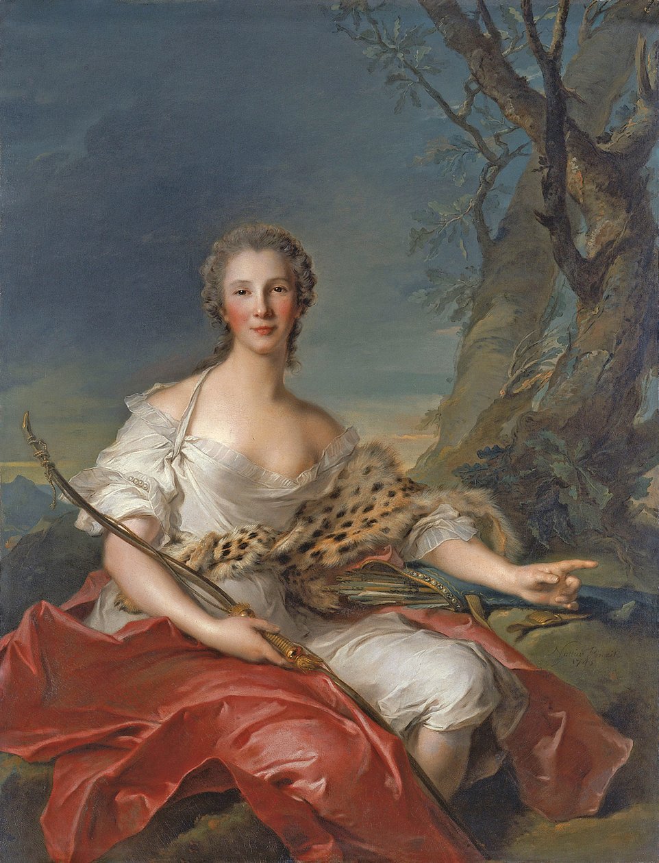 Portrait de Madame Bouret en Diane - Jean Marc Nattier