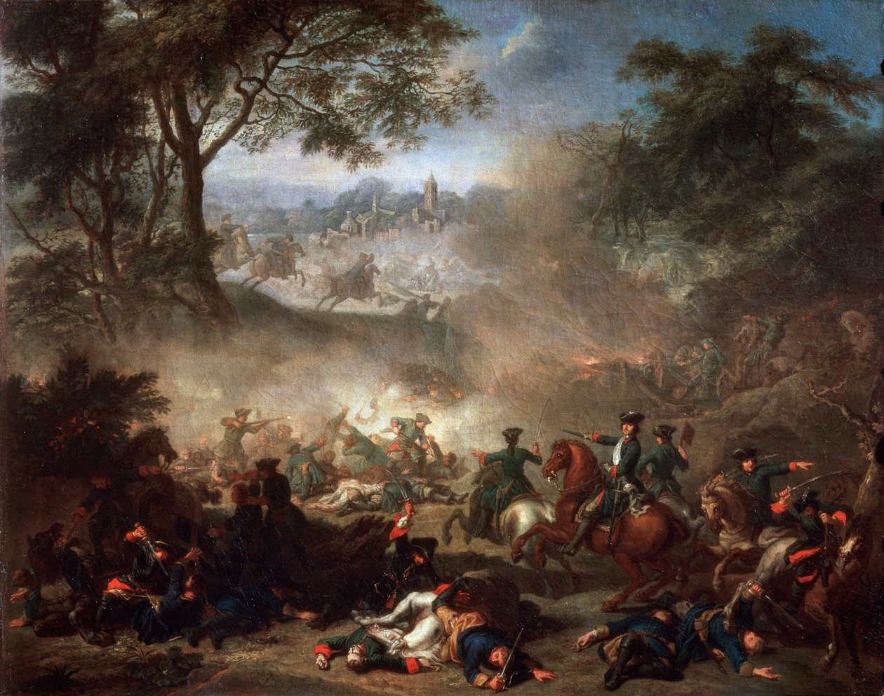 La bataille de Lesnaya, 1717 - Jean Marc Nattier