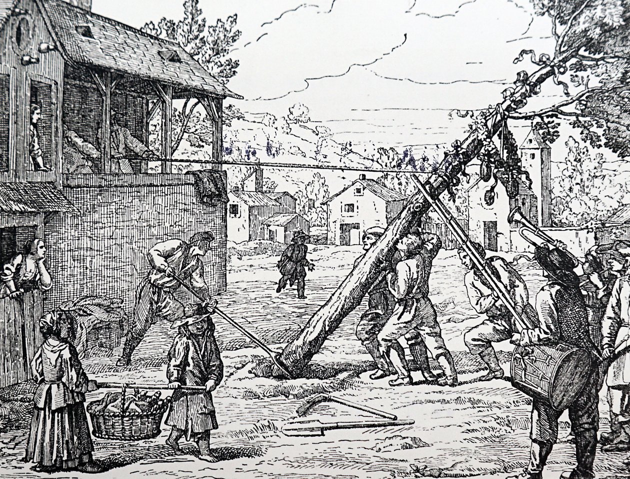 La plantation du mât de mai - Jean Mariette