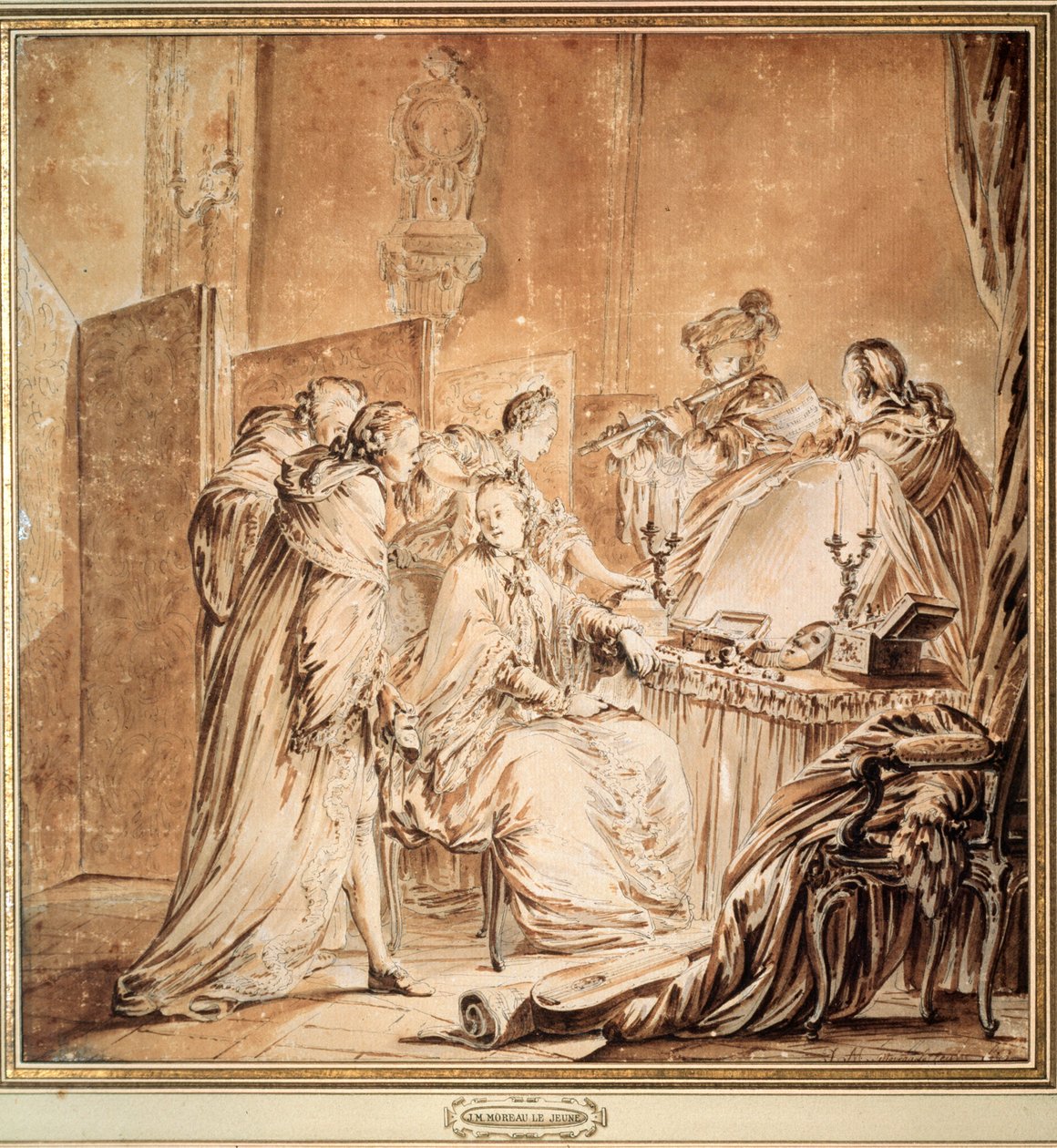 Avant le bal costumé, 1762 - Jean Michel the Younger Moreau