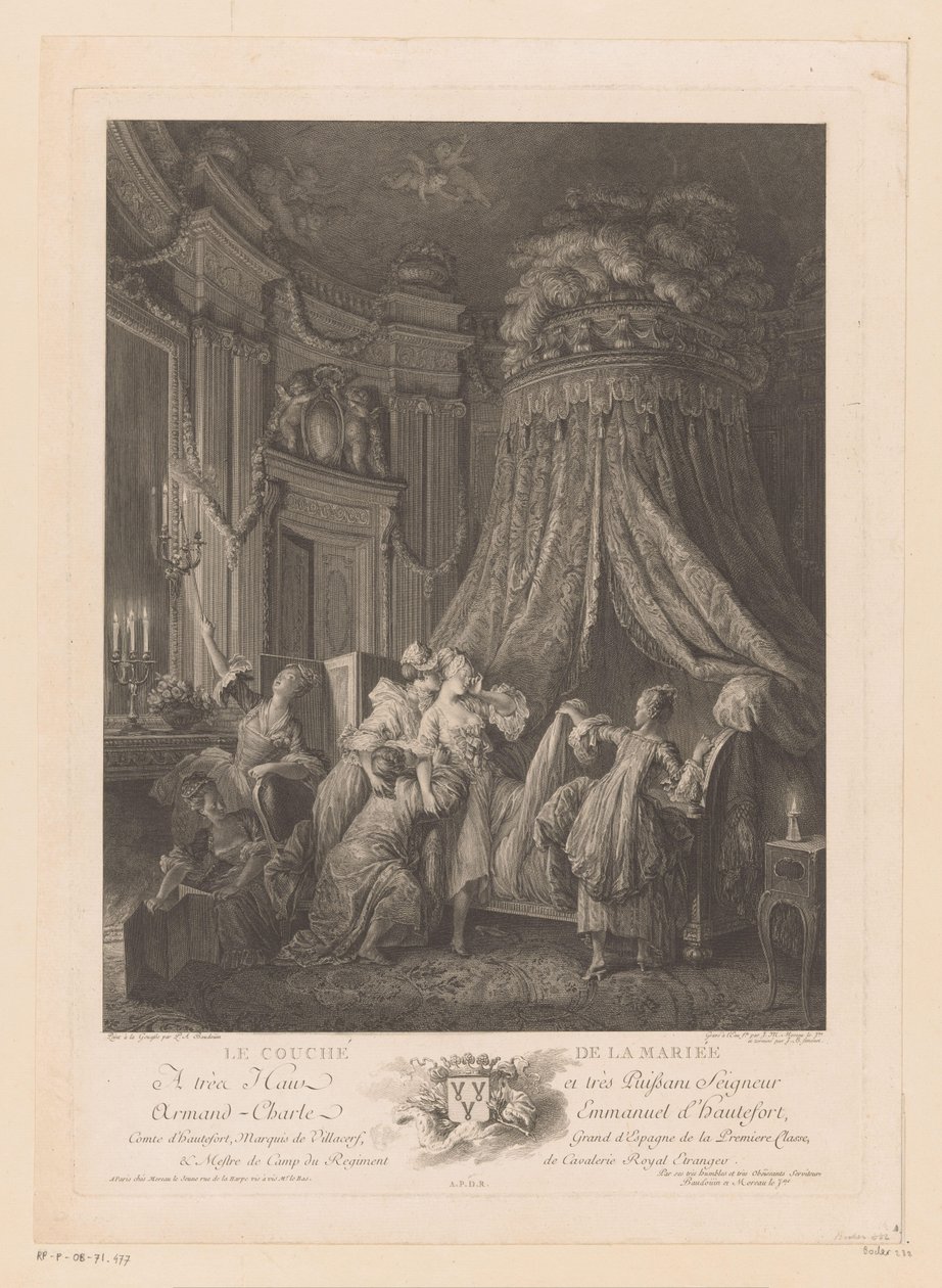 Jeune femme portée à son lit - Jean Michel Moreau