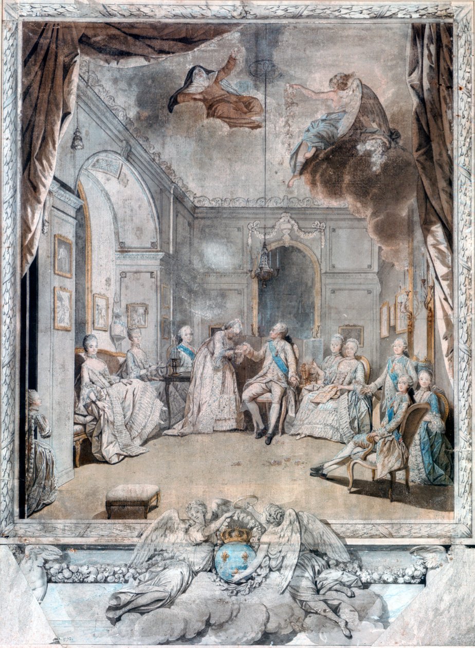 Mme Louise disant au revoir à son fils - Jean Michel the Younger Moreau