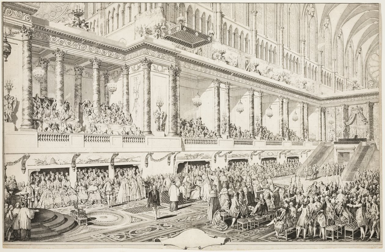 Serment de Louis XVI lors de son investiture - Jean Michel Moreau