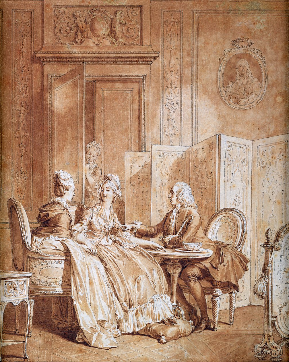 La déclaration de grossesse - Jean Michel the Younger Moreau