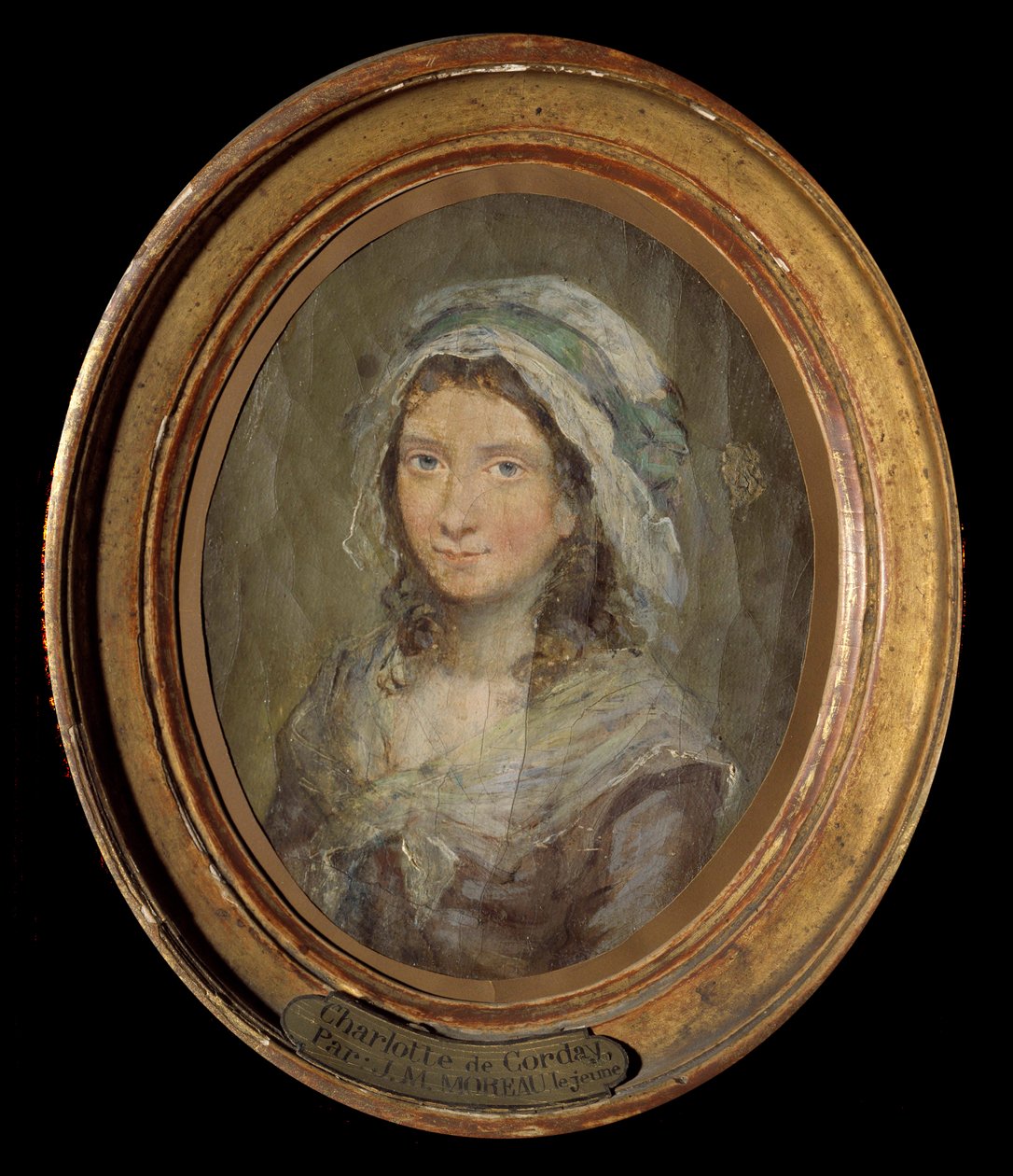 Portrait de Charlotte Corday (1768-1793) Peinture de Moreau Le Jeune (1741-1814) 1793 - Jean Michel the Younger Moreau