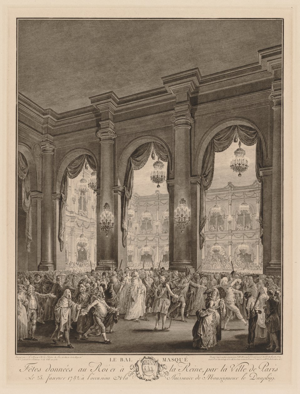 Le Bal masqué - Jean Michel the Younger Moreau