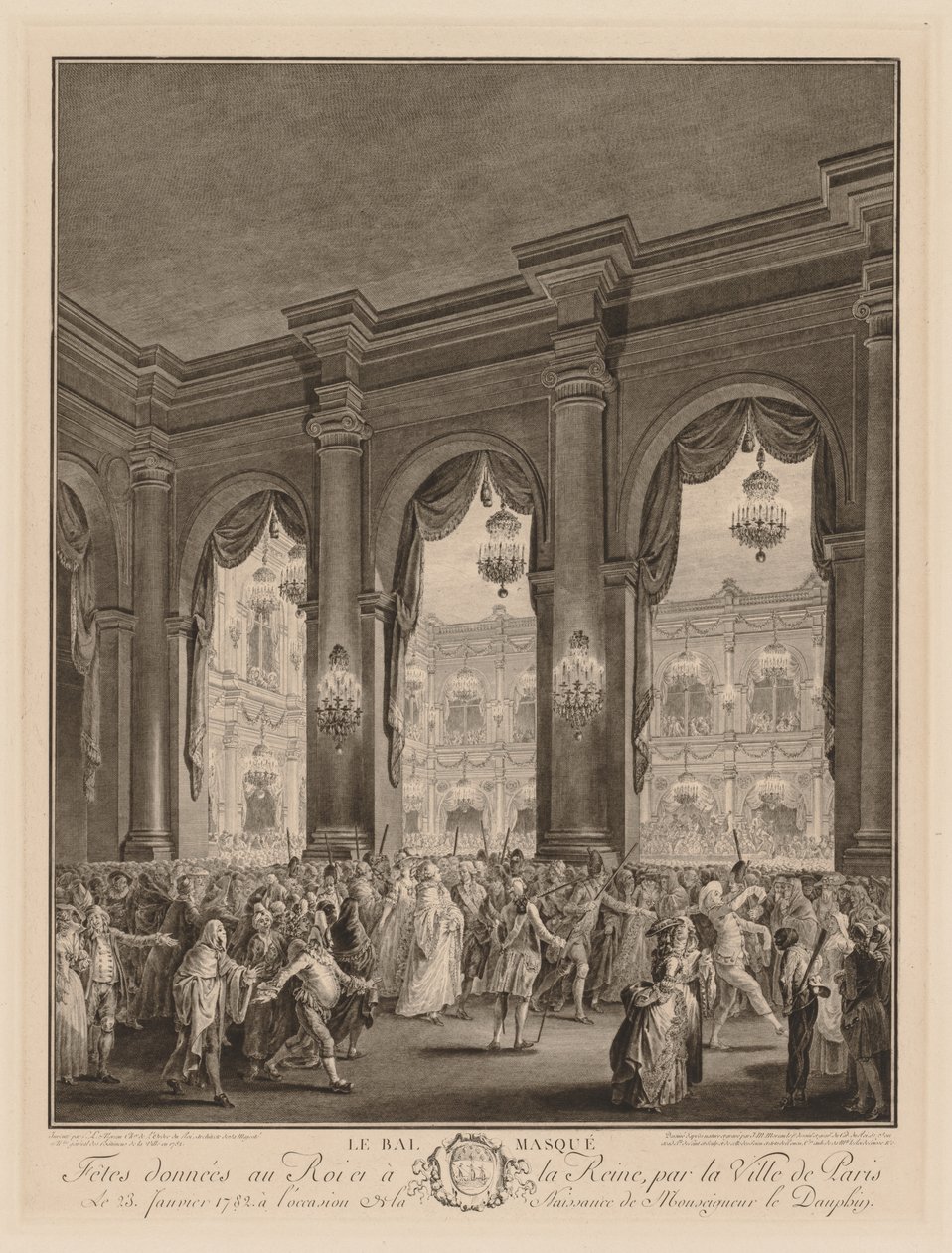 Le Bal masqué - Jean Michel the Younger Moreau
