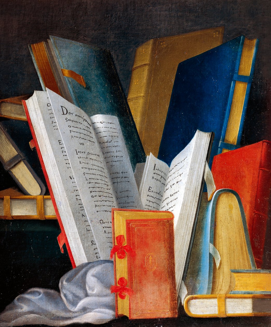 Allégorie de la littérature et de la lecture, panneau peint par Jean Mosnier (1600-1656). Château de Beauregard, Loir-et-Cher, France. Détail. - Jean Monier or Mosnier