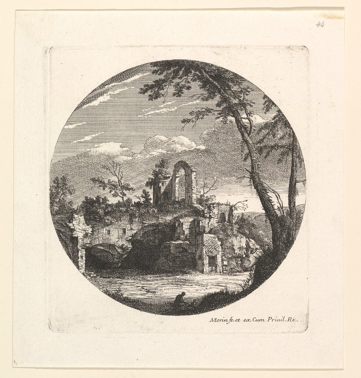 Les Ruines au fond - Jean Morin