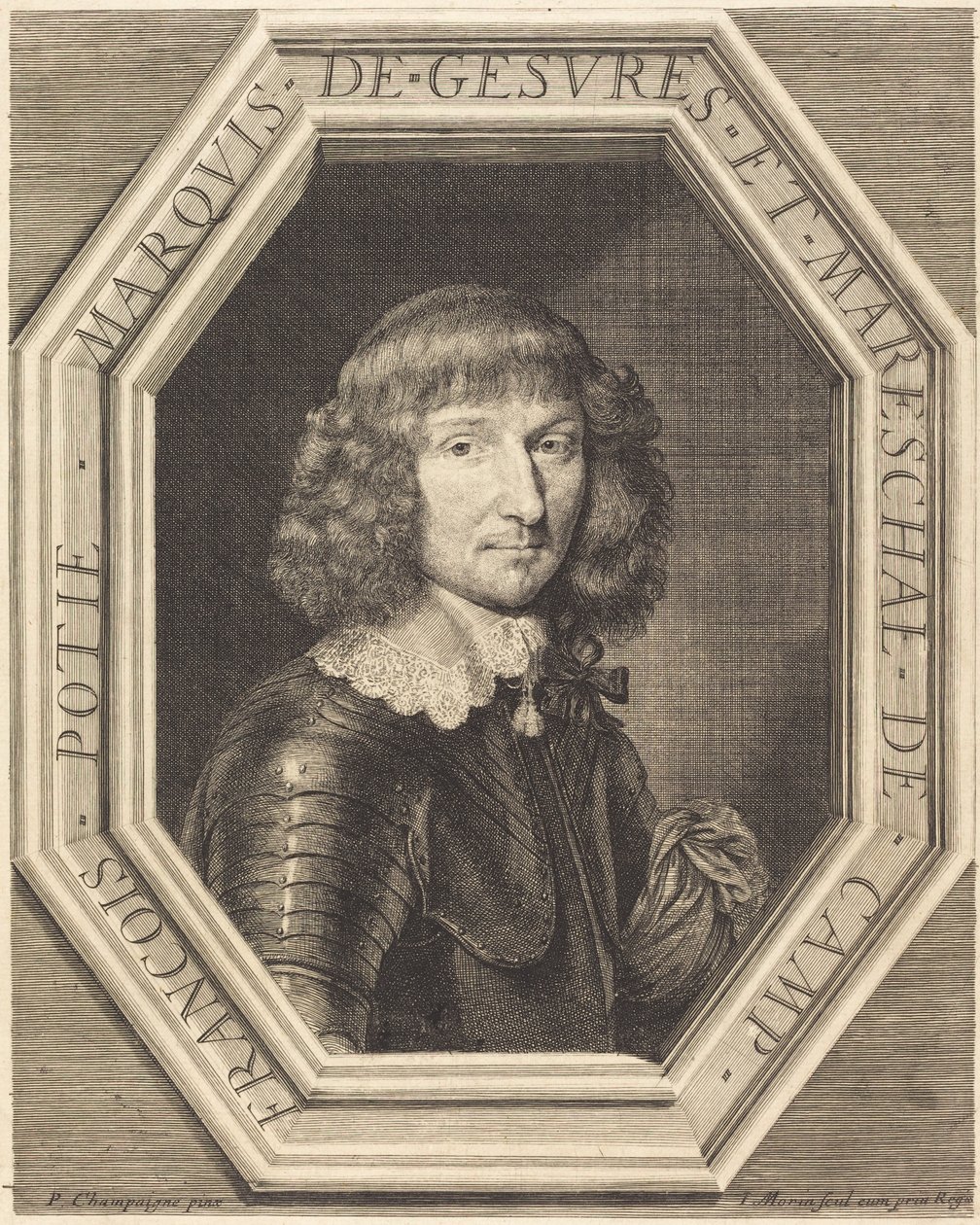 François Potier, marquis de Gèvres - Jean Morin after Philippe de Champaigne