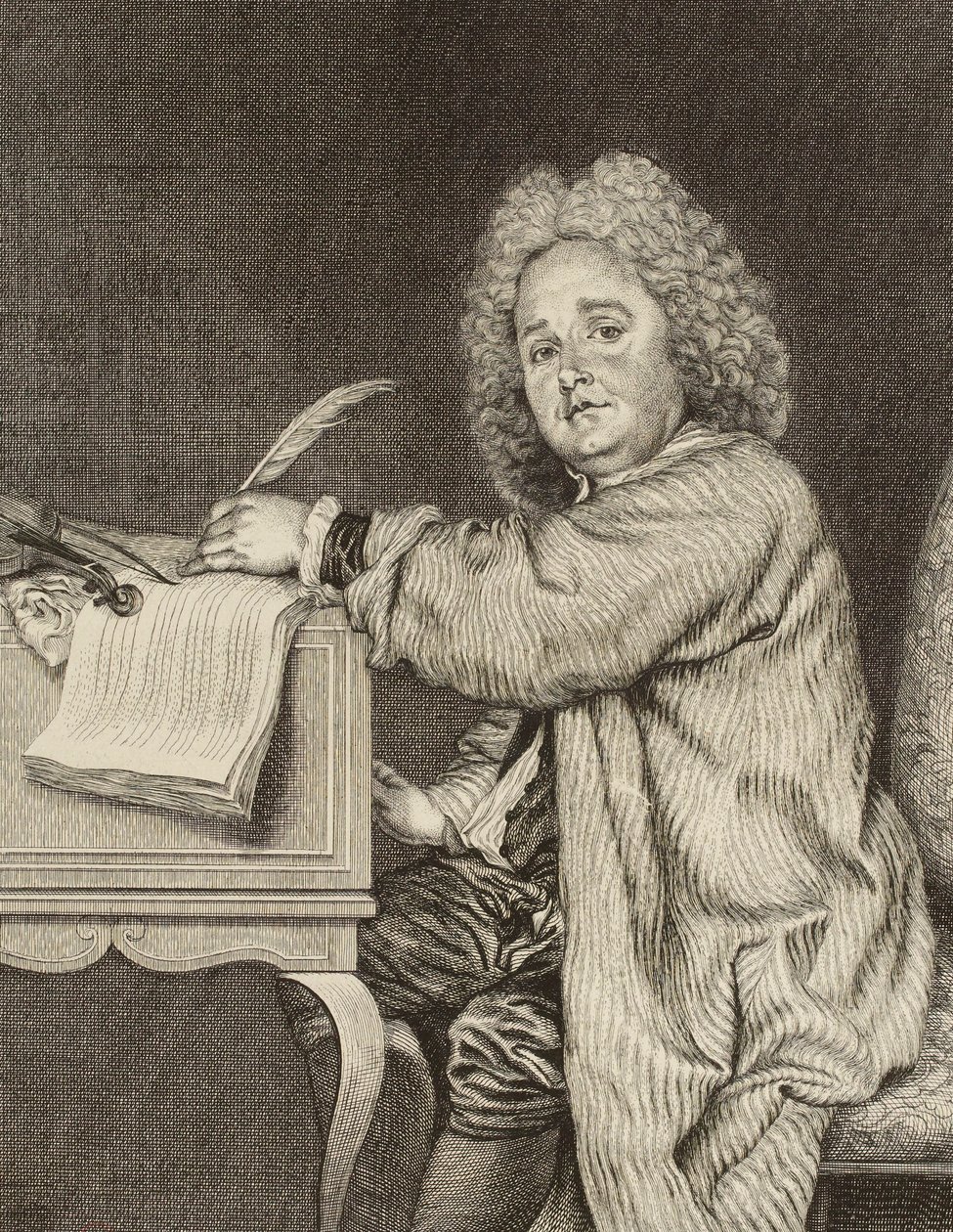 Portrait du compositeur Jean-Féry Rebel 1666-1747, après 1718 - Jean Moyreau