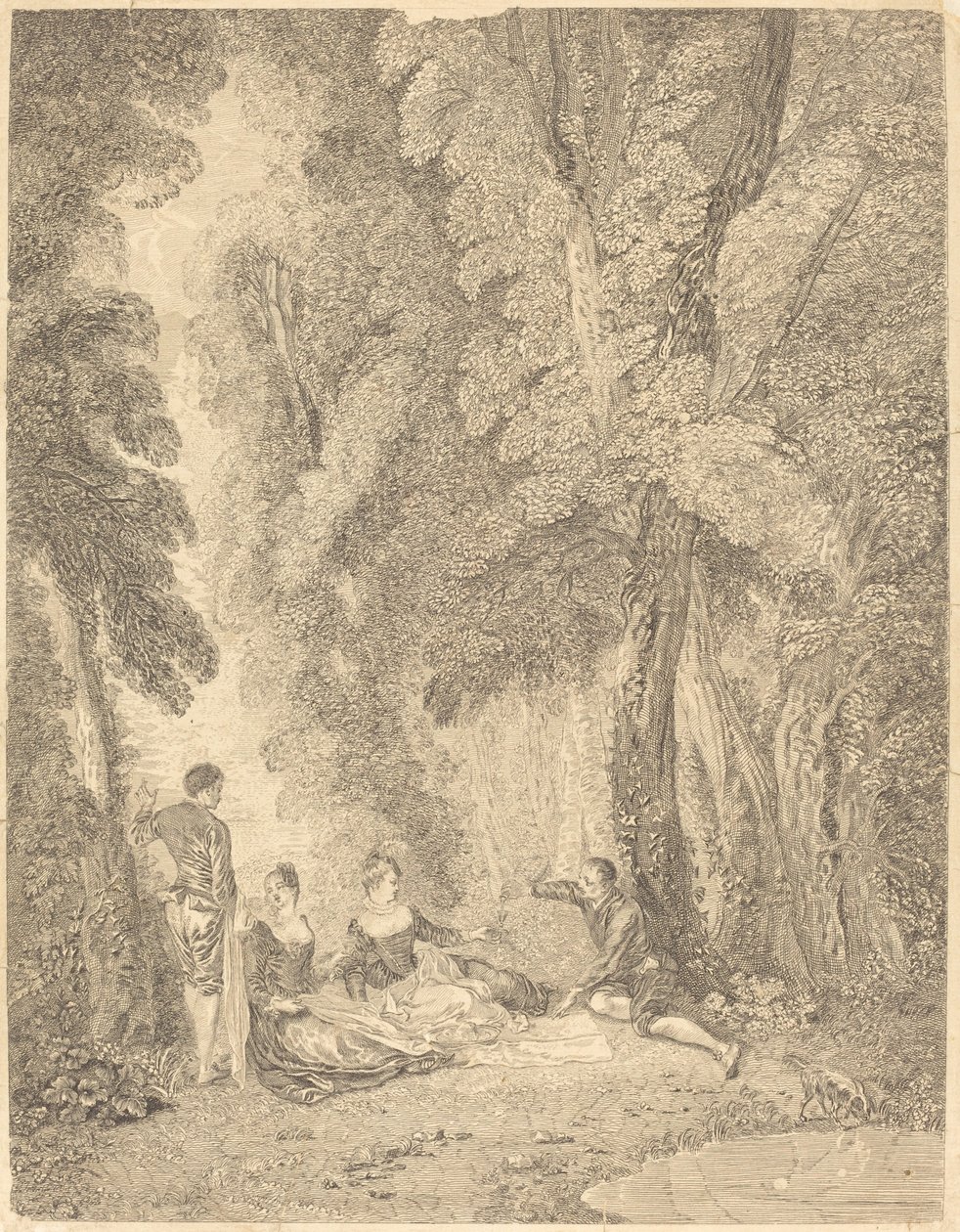 La collation - Jean Moyreau after Antoine Watteau