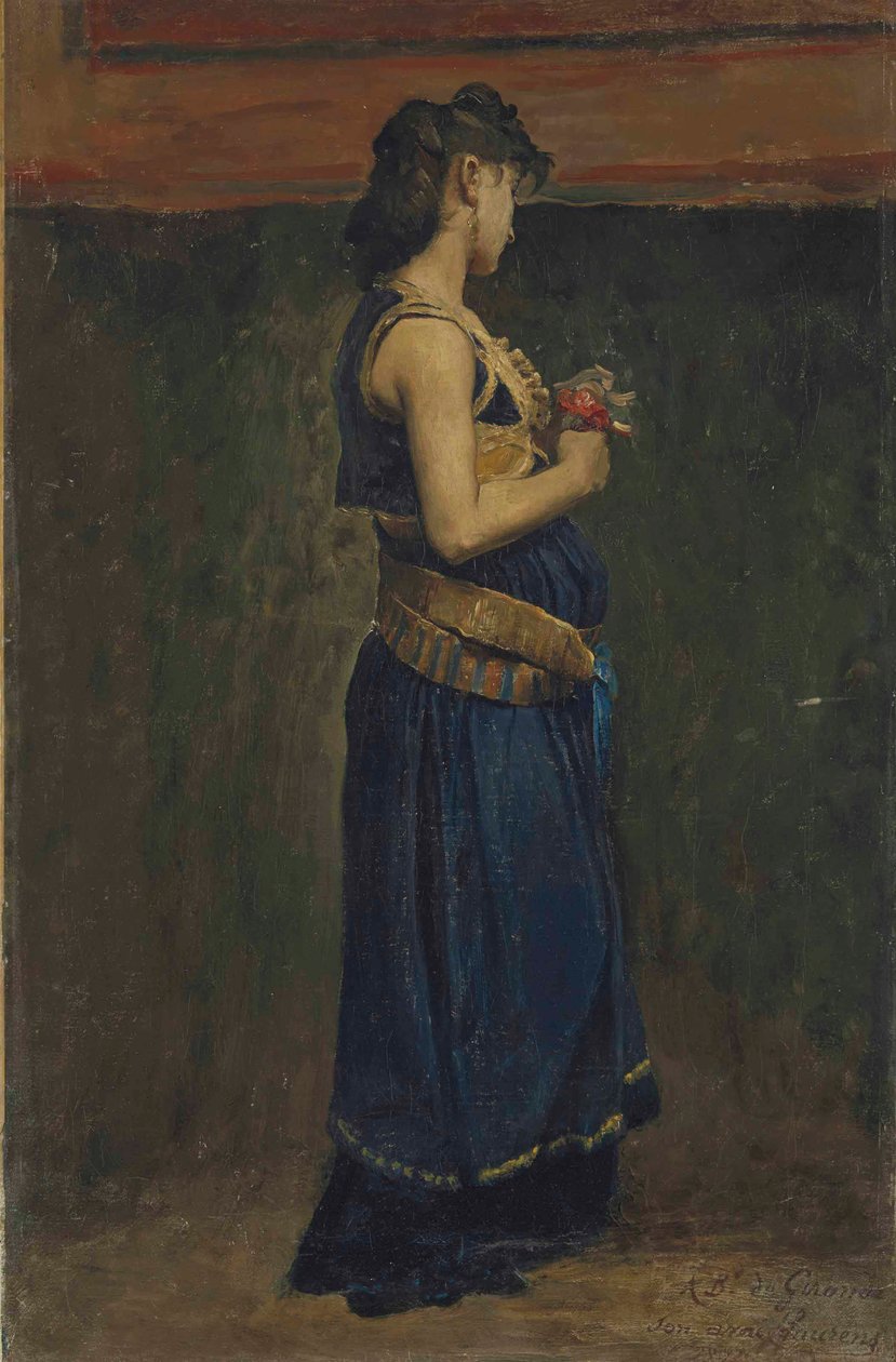 Jean-Paul Laurens - Étude de femme mérovingienne en pied - Jean Paul Laurens