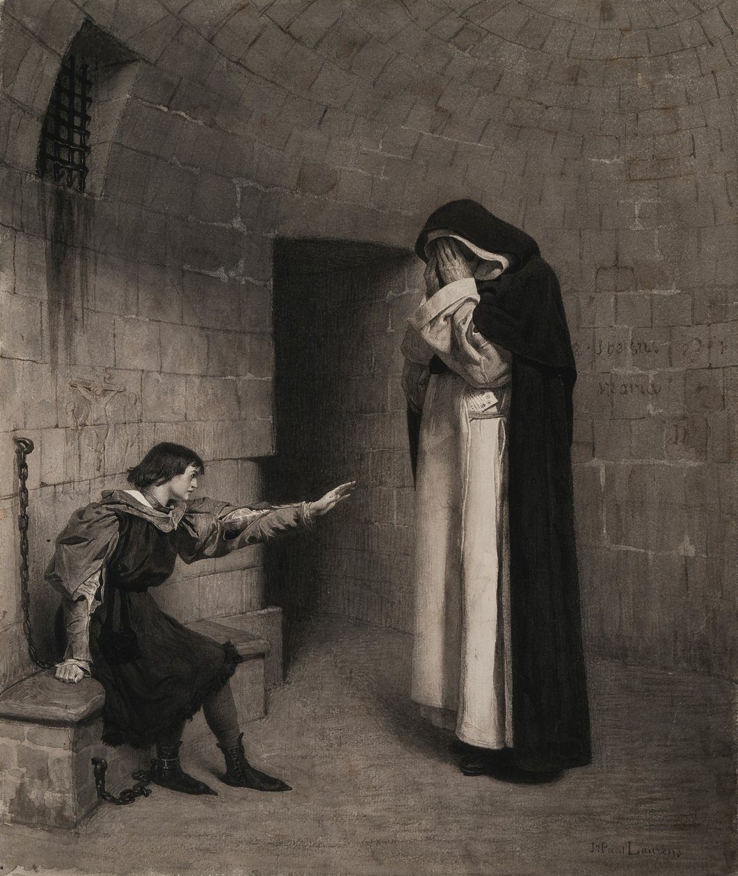 Jean-Paul Laurens - Maître Pierre dans le cachot de Jeanne d