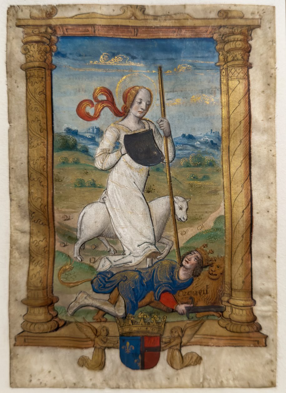 Humilité et orgueil. Les rondeaux des vertus, après 1515 (Parchemin peint et enluminé) - Jean Pichore