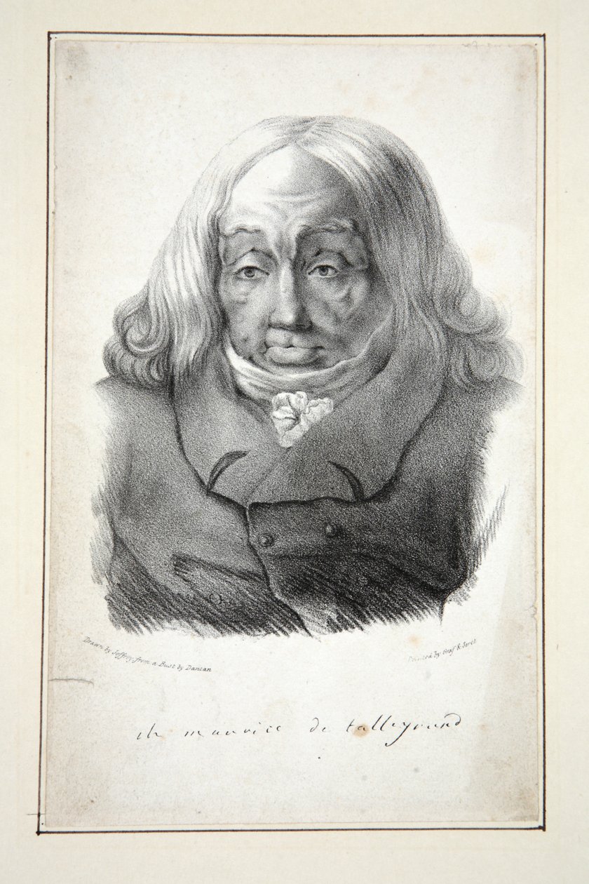 Portrait de Talleyrand, âgé de 79 ans, pub.1835 (gravure) - Jean Pierre (after) Dantan