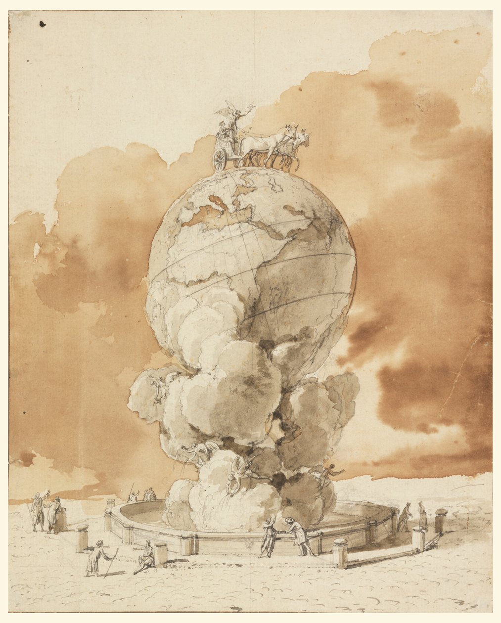 Conception pour un monument public à ériger sur une place de Paris - Jean Pierre Louis Laurent Houël
