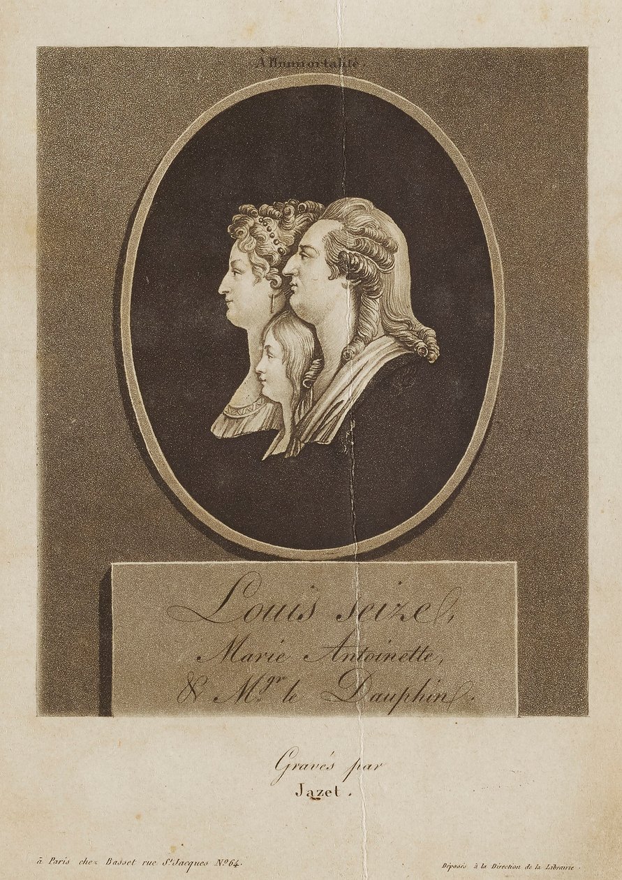 Louis Seize, Marie Antoinette, and Mgr. le Dauphin - Jean Pierre Marie Jazet