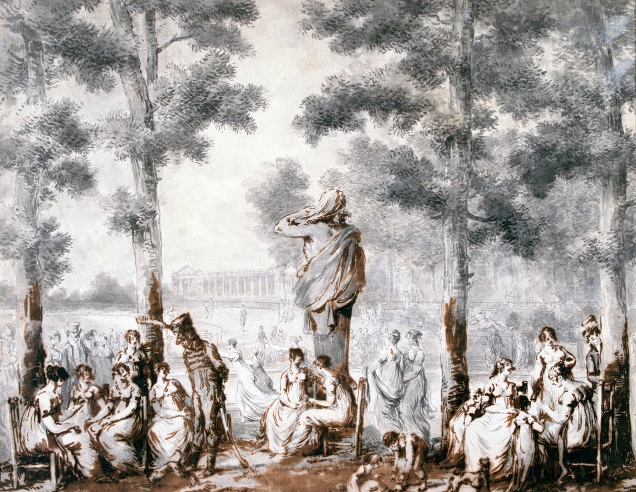 La Terrasse des Tuileries, 1807 - Jean Pierre Norblin de La Gourdaine