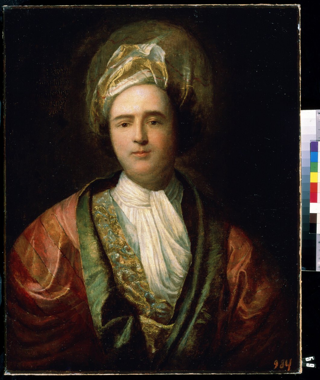 Portrait de comédien en costume de scène oriental - Jean Ranc