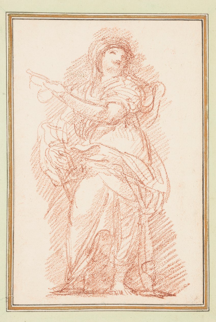 Figure féminine debout pointant - Jean Robert Ango