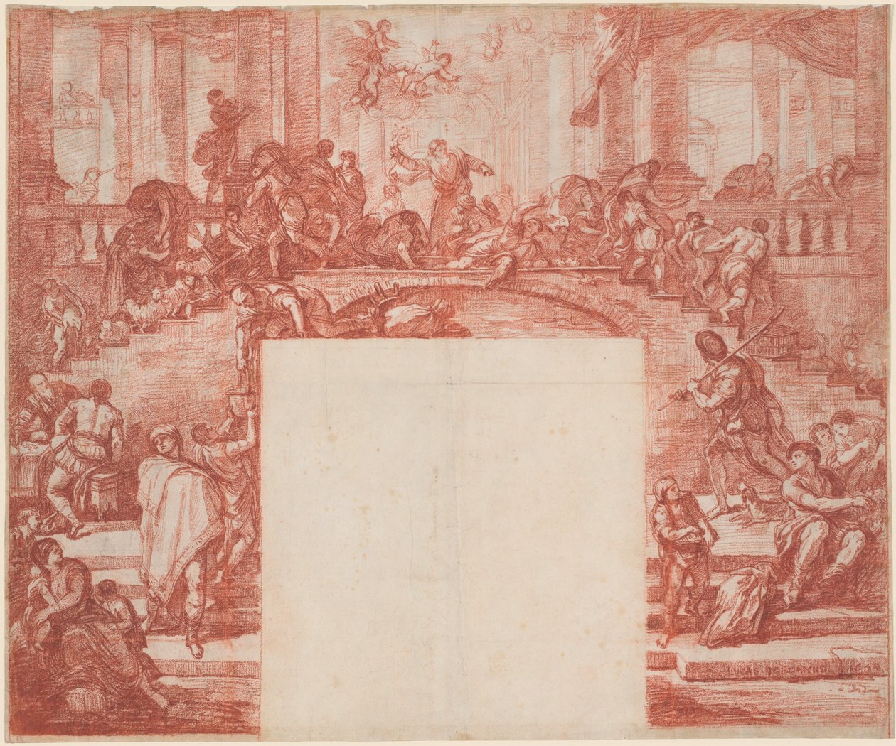 Christ chassant les marchands du Temple (d