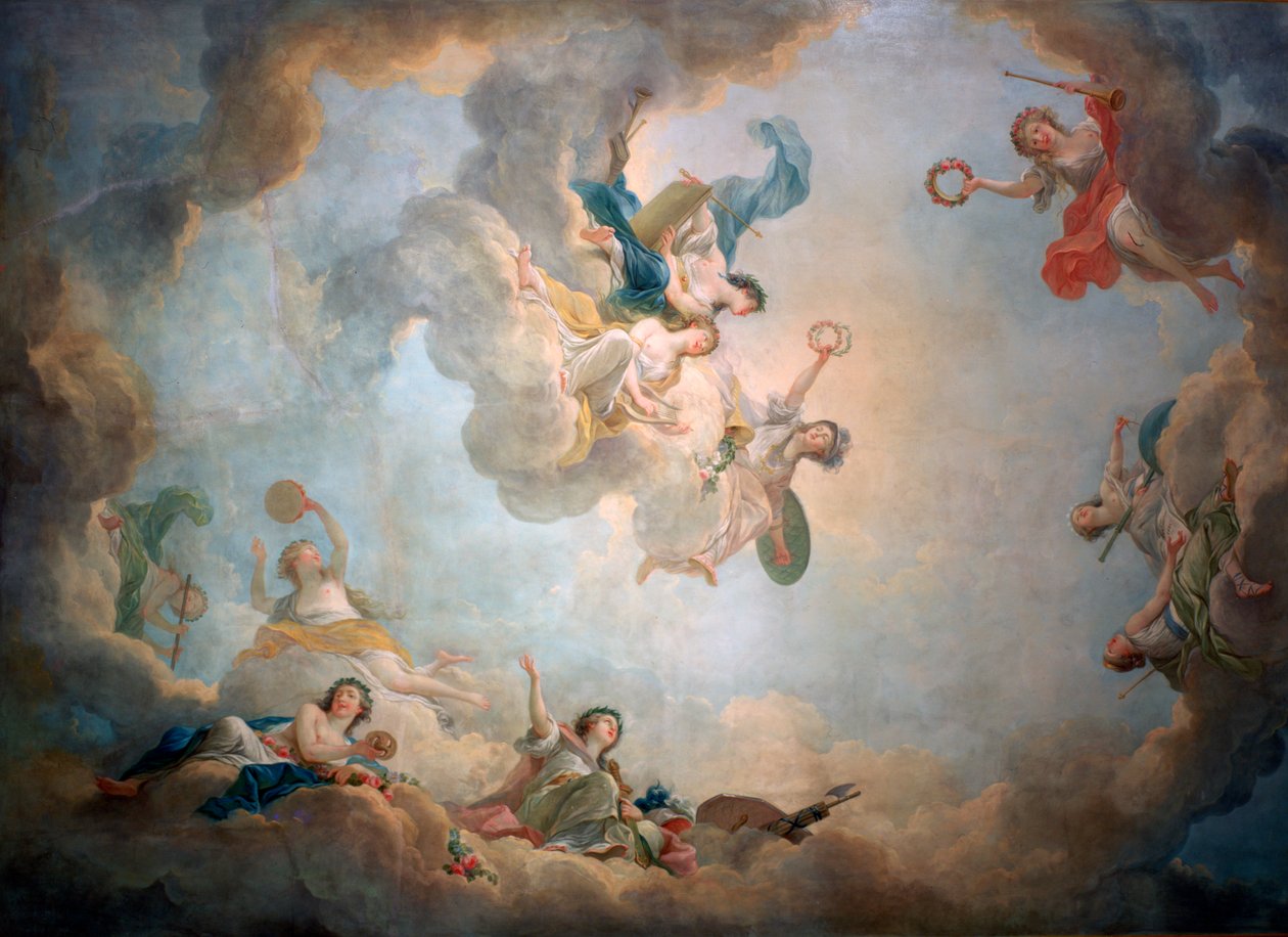 Plafond de la salle de jeux de Marie-Antoinette, Château de Fontainebleau, vers 1763-1811 - Jean Simon Berthelemy