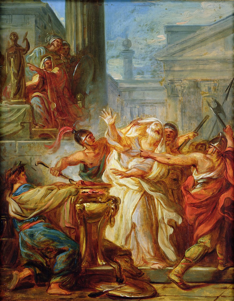 Éléazar refusant de manger du porc - Jean Simon Berthelemy