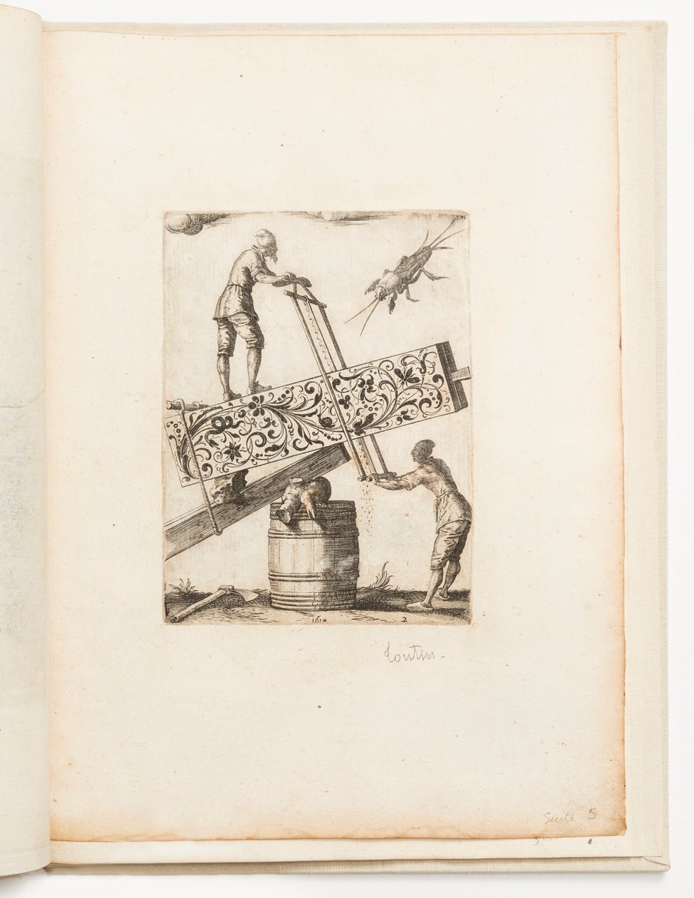 Planche 2, de Si quid melius videris (Une suite de dessins en noir) - Jean Toutin