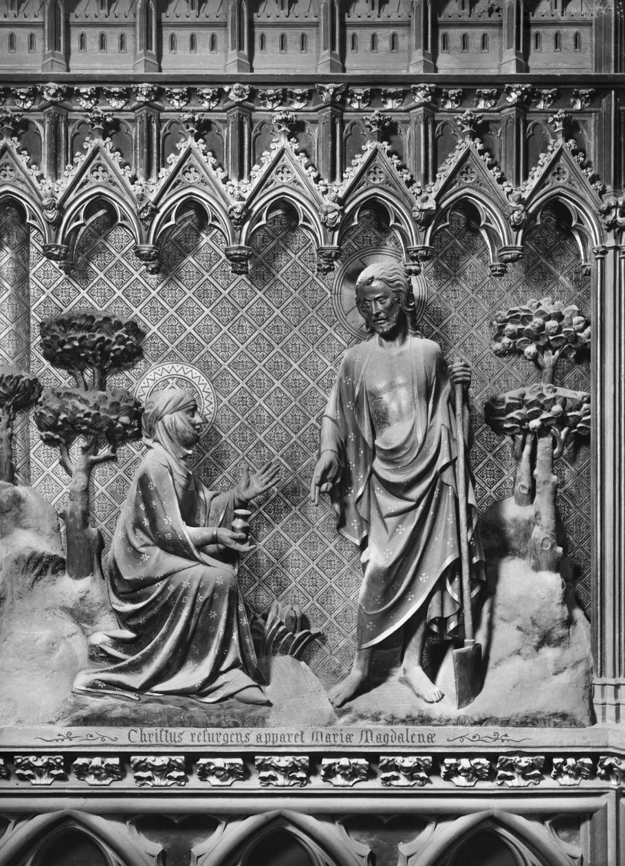 Cathédrale, intérieur, jubé, Jésus-Christ apparaissant à Marie-Madeleine, vers 1340-51 - Jean and Jean Le Boutellier Ravy