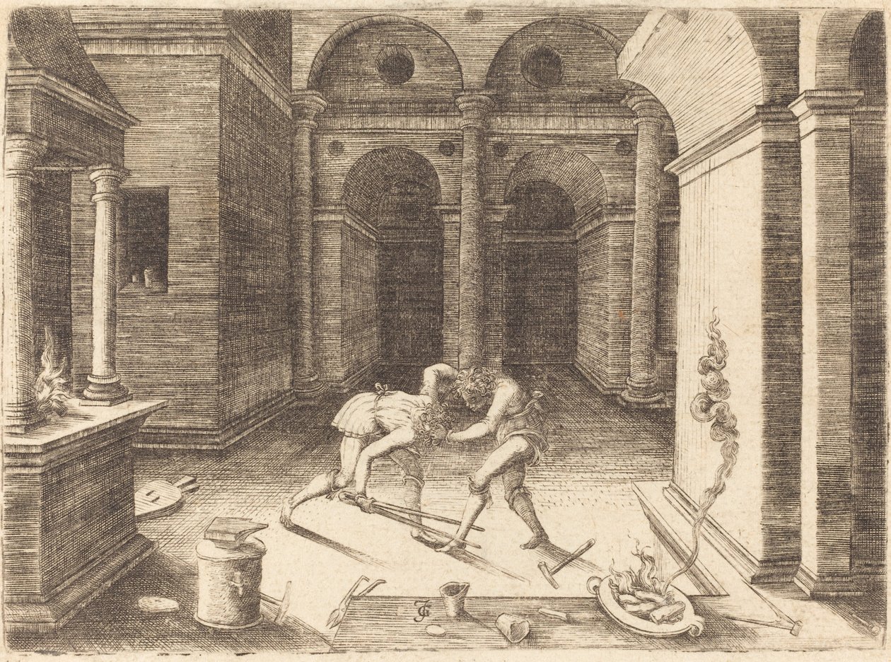 Deux apprentis se battant - Jean de Gourmont I