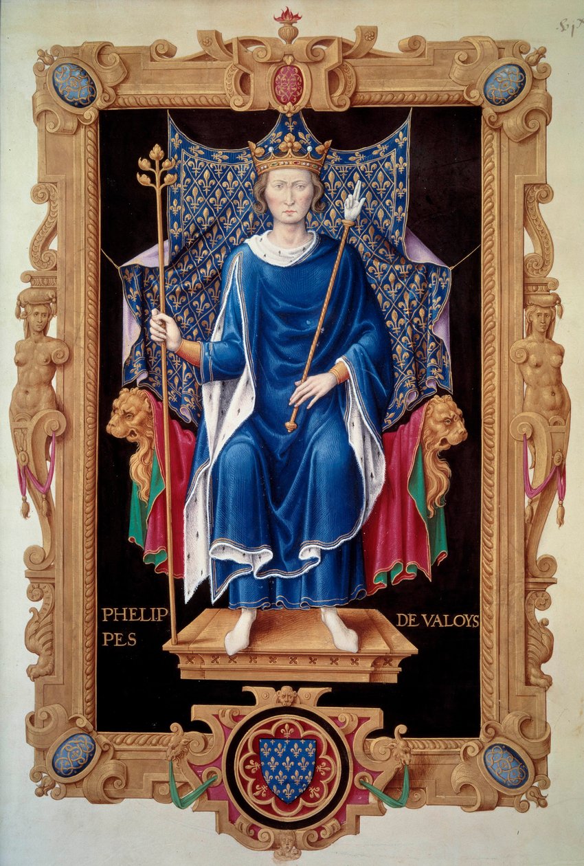 Portrait en pied du roi Philippe VI de Valois - Jean du Tillet